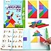 BenBen Travel Tangram Puzzle with 2 Sets Magnetic Wooden Shapes Extra Large DualSided Magnet Surface Color Pattern IQ BookRoad Trip Car Plane GameEducational STEM Travel Toys for Kids Adults - Image 2