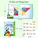 BenBen Travel Tangram Puzzle with 2 Sets Magnetic Wooden Shapes Extra Large DualSided Magnet Surface Color Pattern IQ BookRoad Trip Car Plane GameEducational STEM Travel Toys for Kids Adults - Image 4