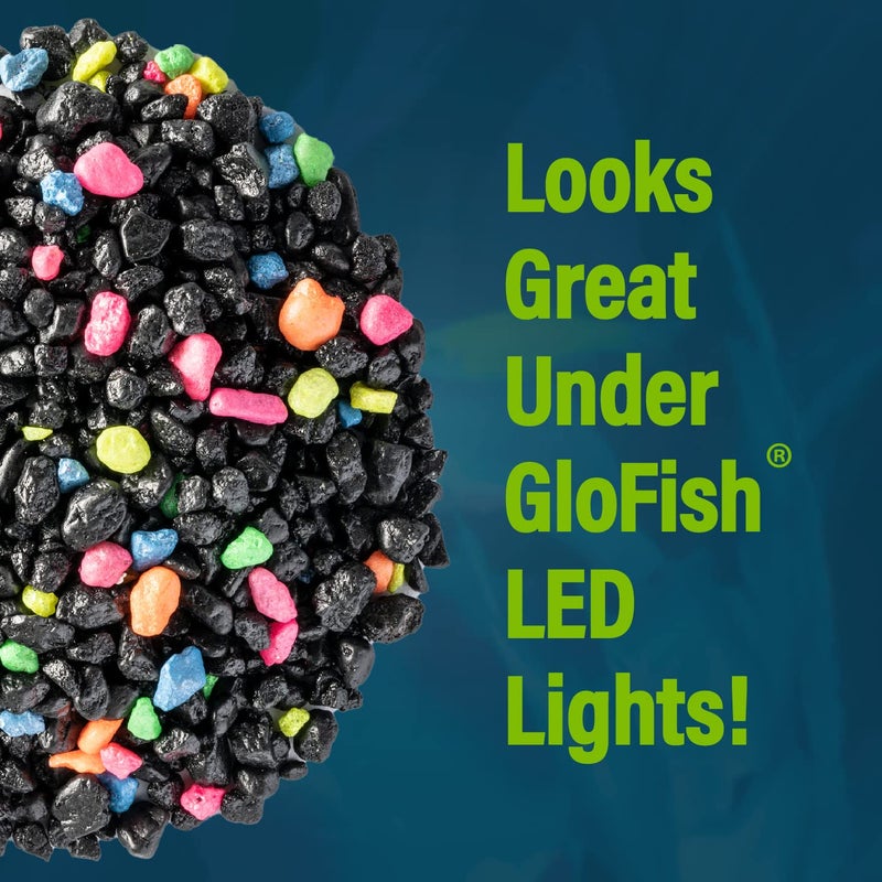GloFish Aquarium Gravel, Fish Tank Gravel, Black With Fluorescent Accents, Compliments GloFish Tanks, 5 lb Bag - Image 5
