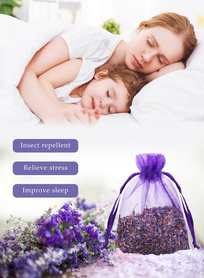 أوربازار أكياس اللافندر الفرنسية المكونة من 12 قطعة للأدراج والخزائن ذات الروائح المنعشة، أكياس معطرة للمنزل للخزائن والأدراج، تعمل على تحسين جودة النوم وإزالة الروائح بشكل فعال - Image 3