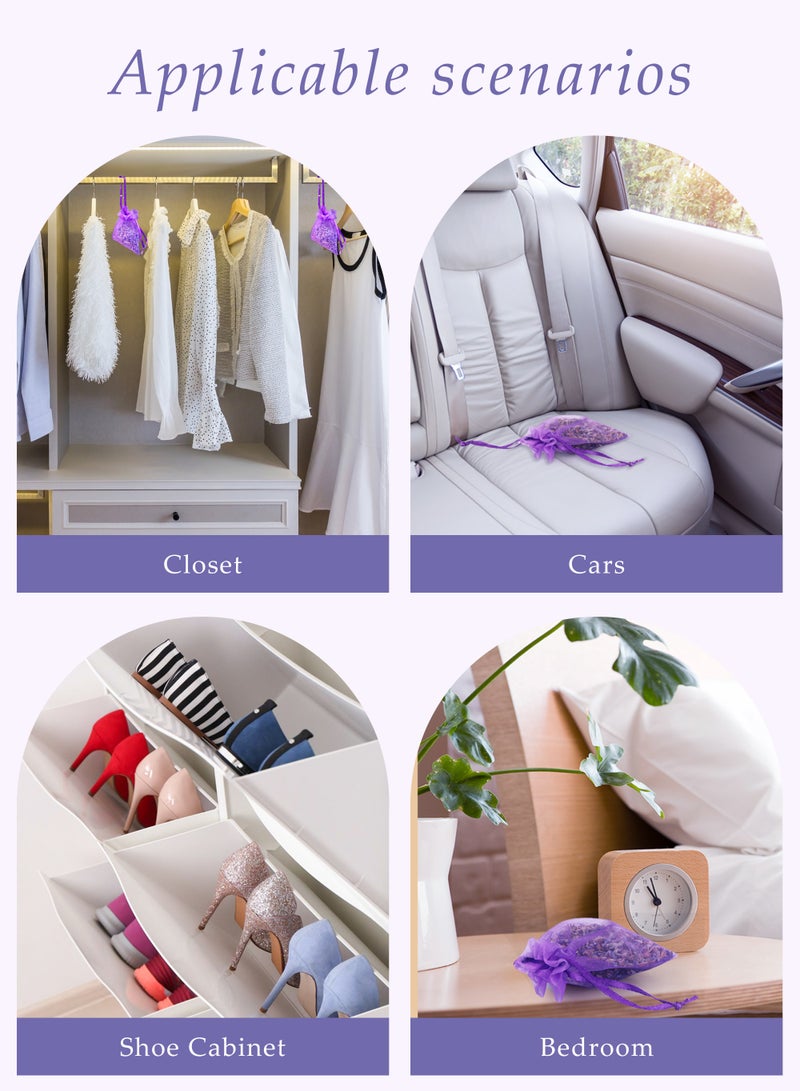 أوربازار أكياس اللافندر الفرنسية المكونة من 12 قطعة للأدراج والخزائن ذات الروائح المنعشة، أكياس معطرة للمنزل للخزائن والأدراج، تعمل على تحسين جودة النوم وإزالة الروائح بشكل فعال - Image 5