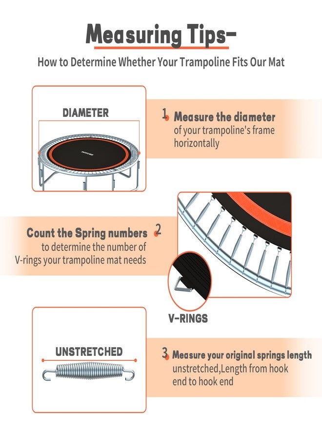 DOYUEE Trampoline Mat,102.8in/8.56ft Dia Mat with 64 Rings, Fits 10FT Trampoline Frame Use 5.3"-5.7" Springs, （Spring and Frame not Included） - Image 3