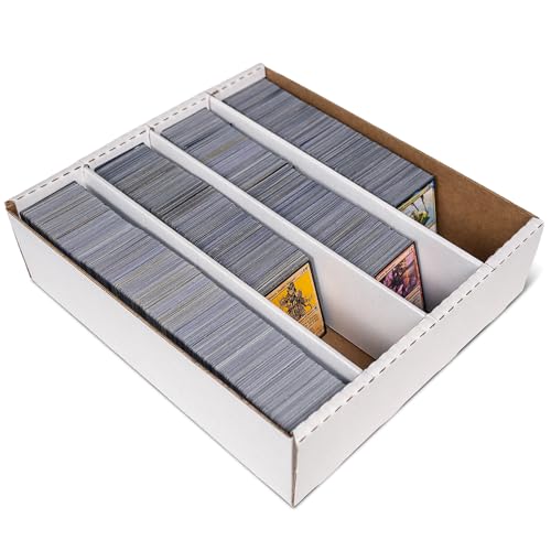 Easy Playhouse Trading Card Storage Box 3200ct Capacity White Cardboard Divided Organizer SportsGamingDeck Building Hobbyists Collectors - Image 5
