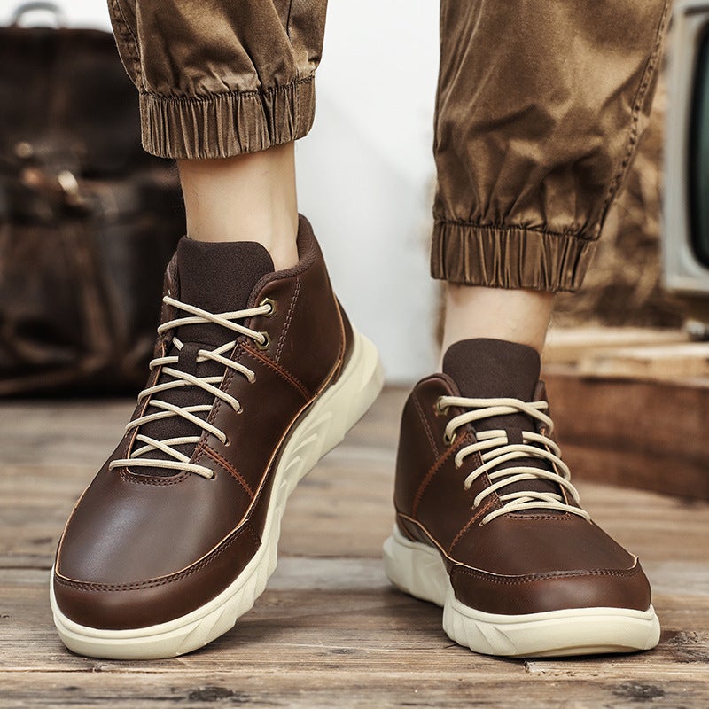 New Men'S Shoes, Retro Sports Rhubarb Boots, Men'S Work Shoes, Daily Casual Shoes, Outdoor Hiking Shoes - Image 4