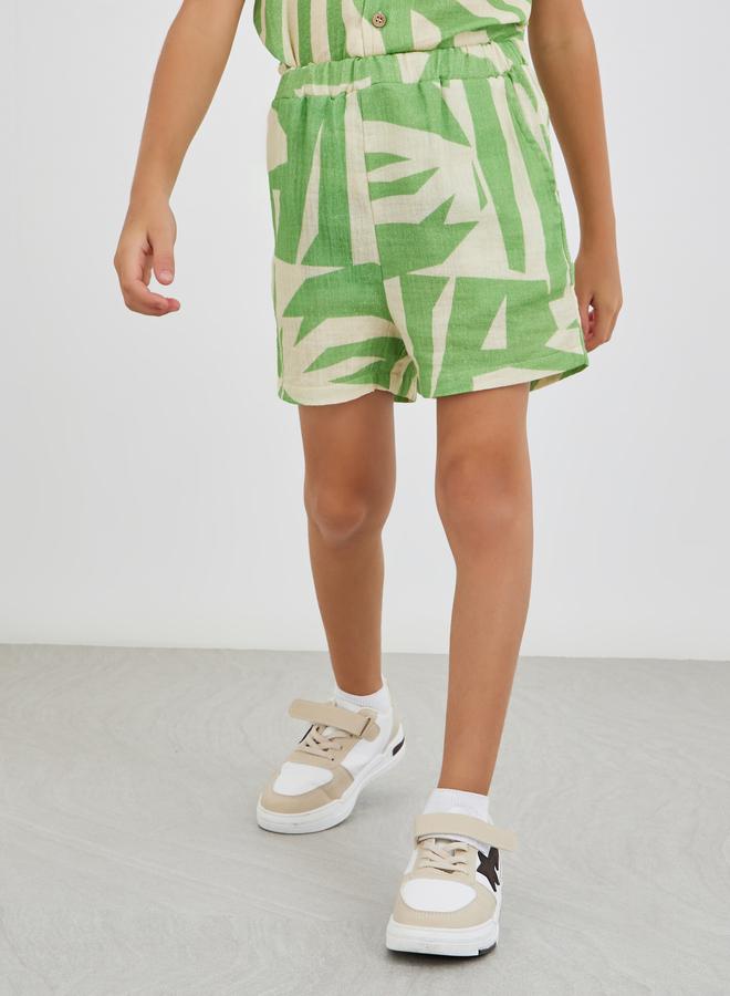 Styli All-Over Print Buttoned Shirt and Shorts Set - Image 5