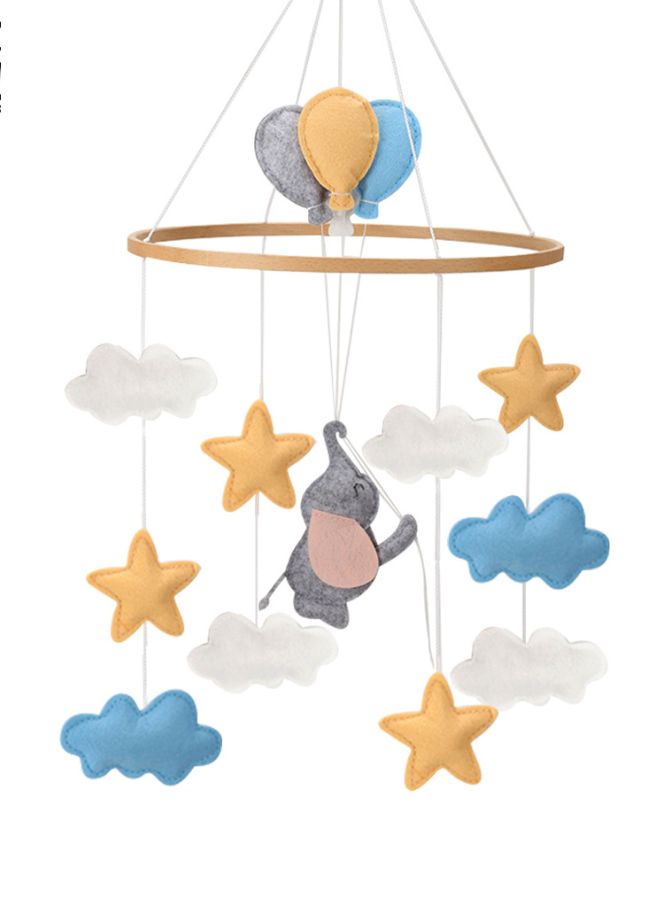 Baby Crib Nursery Mobile Wall Hanging Décor Baby Bed Mobile for Infants Ceiling Mobile Cute and Adorable Hanging Decorations Elephant  - Image 1