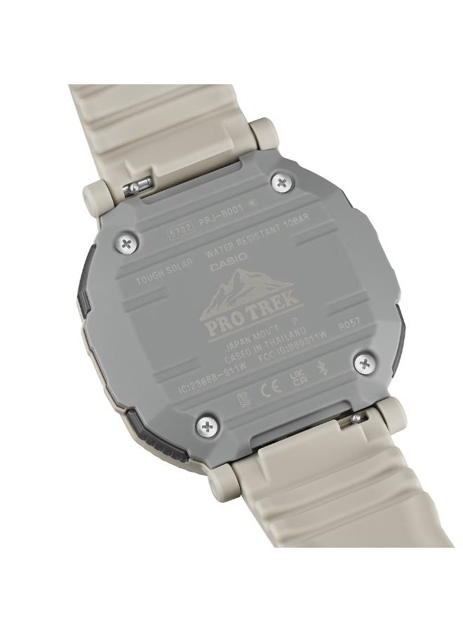 Casio PRO TREK PRJ-B001-7DR Men's Sport Watch, Solar Powered, Bluetooth, Light Beige - Image 2