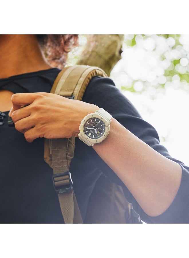 Casio PRO TREK PRJ-B001-7DR Men's Sport Watch, Solar Powered, Bluetooth, Light Beige - Image 3