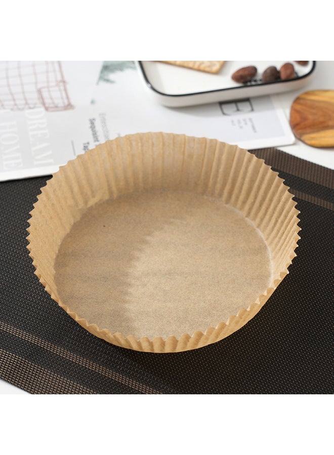 Special Pad Paper For Air Fryer Disposable Household Baking Paper Special Paper Plate For Air Fryer Paper Oil Absorbing Food-Color:White-Specifications:50 Round 20*4.5 Plastic Bags - Image 1