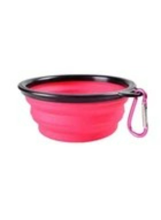 Collapsible Silicone Pet Bowl with Carabiner Clip, Multiple Colours,15cm. - Image 2