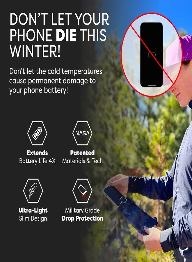 PHOOZY Apollo II Thermal Phone Case with Antimicrobial Lining and Keyring Connector - Helps Prevent Overheating in The Sun, Floats in Water, Protects Against Drops - Army Pink - Large - Image 2
