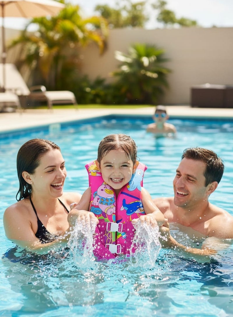 ريبنيو سترة سباحة للأطفال، سترة سباحة للأطفال الصغار، سترة سباحة للأطفال من عمر 2 إلى 4 سنوات للسباحة على الشاطئ/المسبح، مقاس متوسط - Image 4