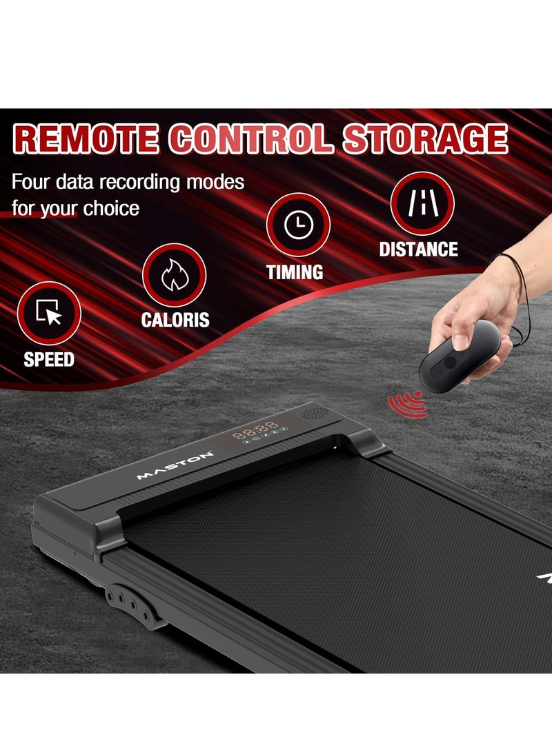 Maston Walking Pad Treadmill 1-6Km/H 100Kg Capacity Under Desk walking machine With Led Display & Remote Control, Portable Treadmills Motorized Running Machine For Home Office Use - Image 5