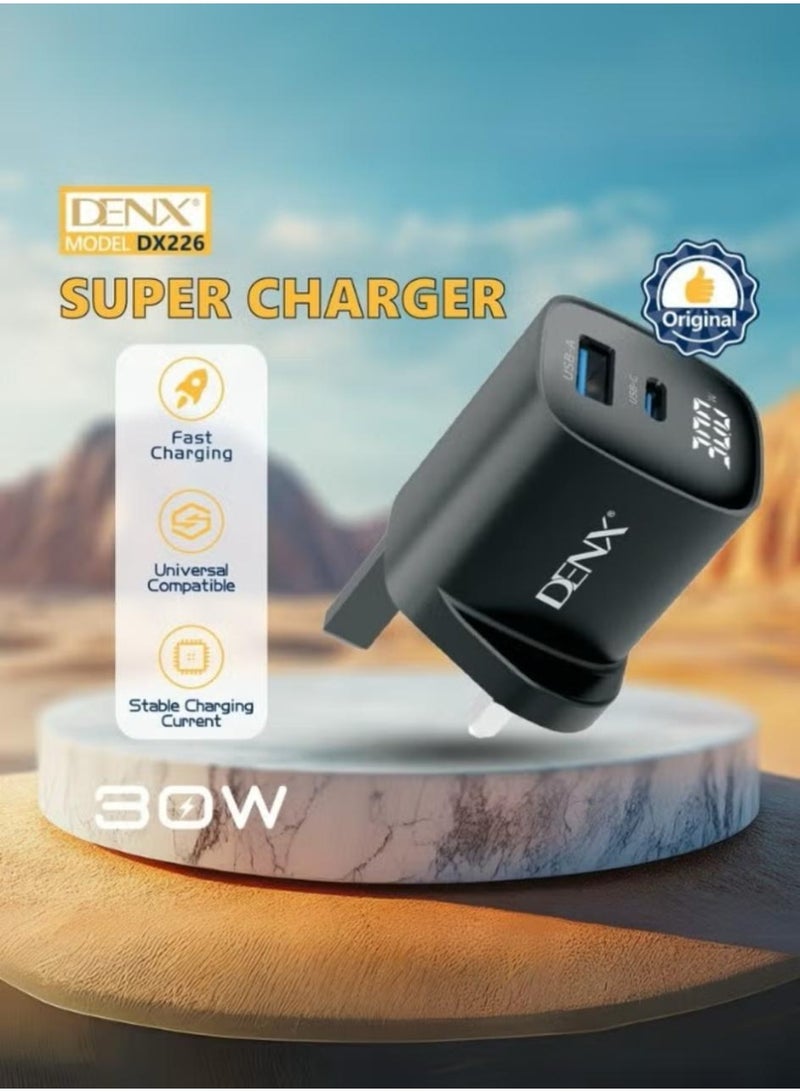Denx 30W Dual Port USB-C PD Wall Charger  - Image 1