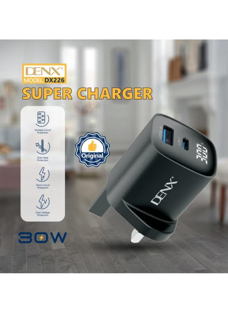 Denx 30W Dual Port USB-C PD Wall Charger  - Image 2