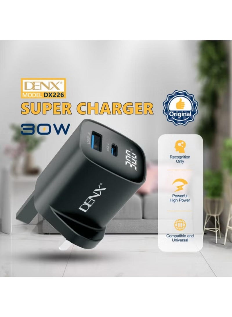 Denx 30W Dual Port USB-C PD Wall Charger  - Image 3