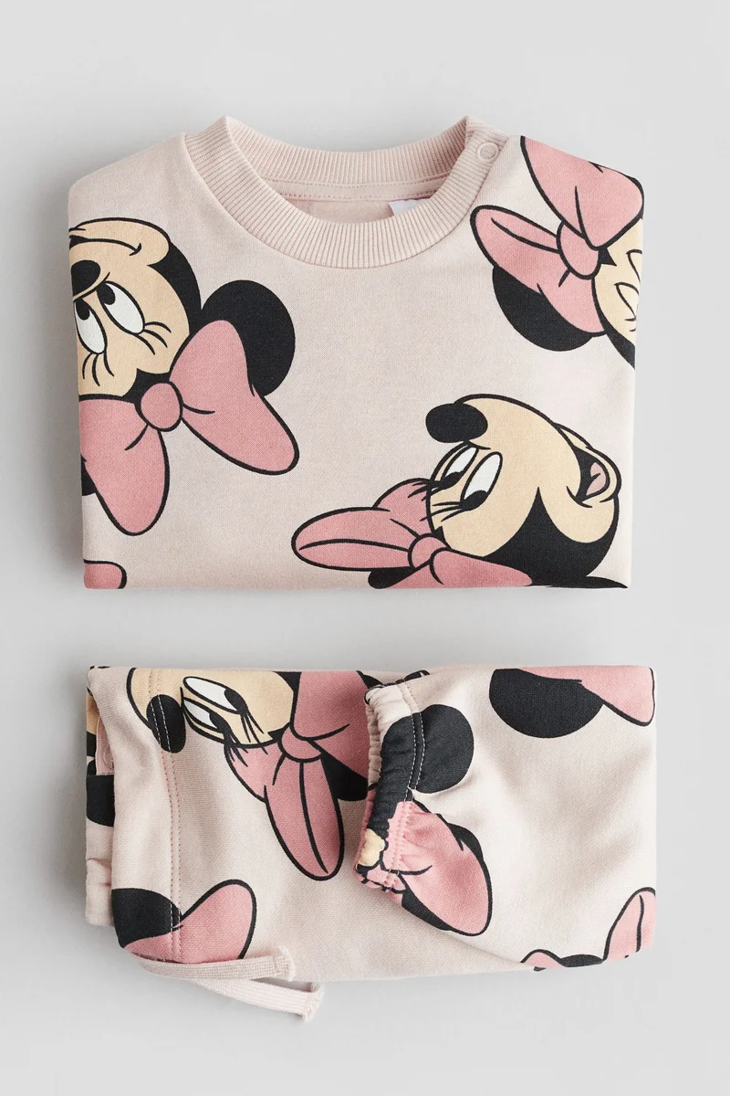 H&M 2-piece printed sweatshirt set