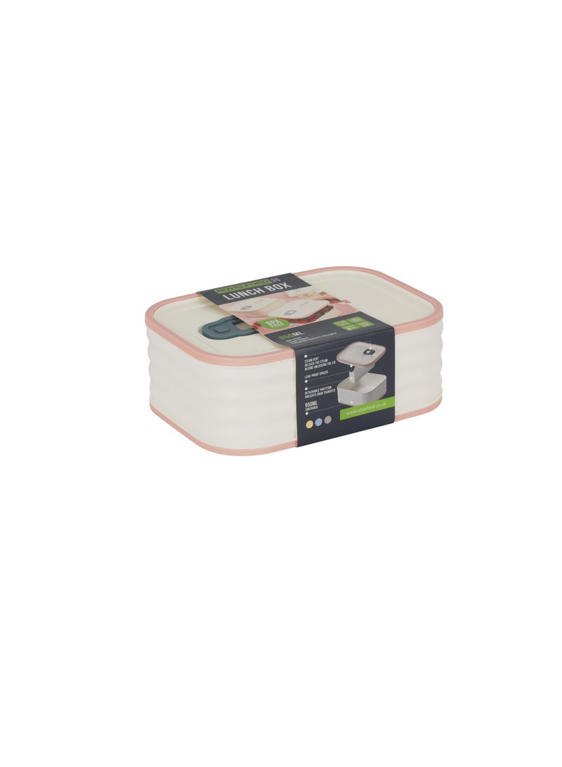 Royalford 950 ml Lunch Box- RF12625/ Plastic Rectangular Tiffin with Lid with Steam Vent, Leakproof Spacer/ Suitable for Schools and Offices/ Sturdy Locks and Spill-Proof/ BPA-Free and Odor-Free PP Construction Multicolour - Image 3