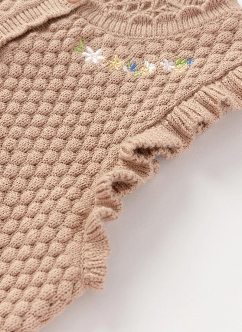 Balabala Girl Baby Knit long sleeve suit