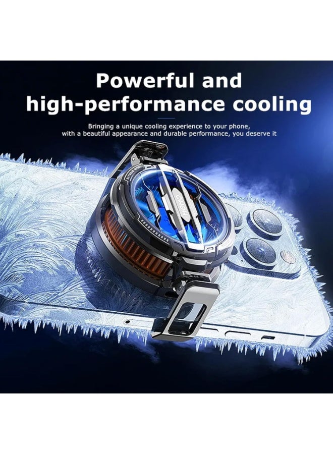 Memo Memo Magnetic Cell Phone Cooler Fan CX07 for iOS/Android Semiconductor Heatsink Cooling for mobile Gaming Back-Clip Radiator With RGB Lights  - Image 2