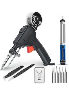 DMG TECH Soldering Iron Kit Automatic Hand Held Soldering Gun Welding Tool With 5Pcs Soldering Tips Desoldering Pump Tweezers Soldering Wires Mini Bracket For Circuit Boards Home Diy Electronics Repair  - Image 1