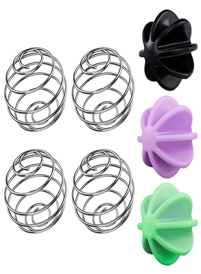 JIURUN 7PCS Milkshake Protein Shaker Balls, Plastic Blending Mixing Ball Bottle Mixers, Food Grade Stainless Steel Wire Mixer Ball for Shaker, Drinking Bottle Cup - Image 1