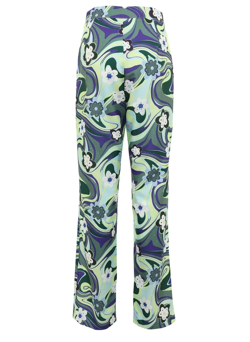 trendyol High Waist Printed Pants