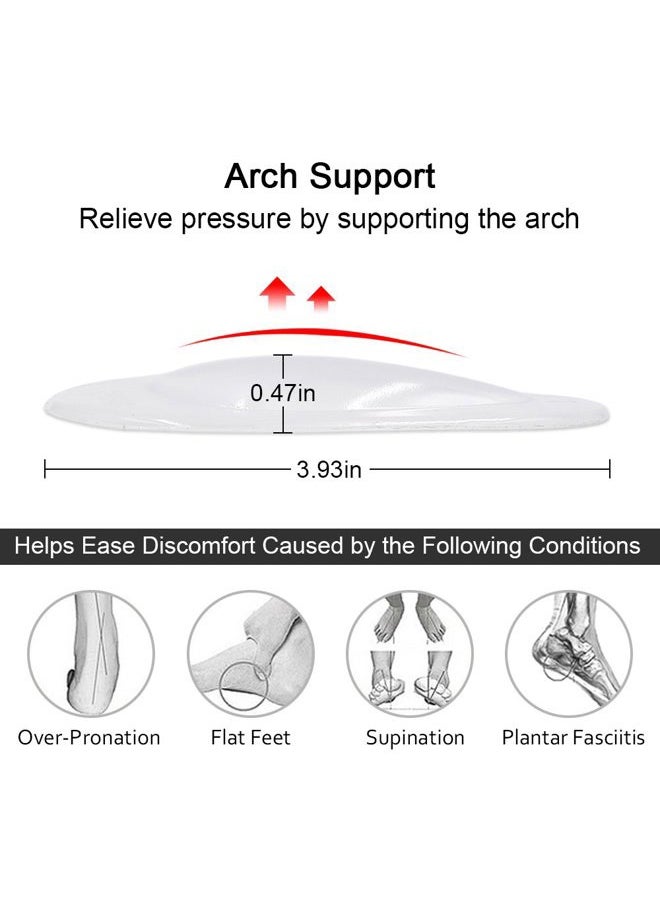 Dr.Foot Dr. Foot's Arch Support Shoe Insoles for Flat Feet, Gel Arch Inserts for Plantar Fasciitis, Adhesive Arch Pad for Relieve Pressure and Feet Pain- 3 Pairs (Clear, 3 Count (Pack of 1))  - Image 3