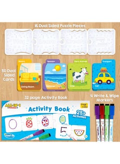 Imagimake Imagimake - Kiddi-Do All-In-1 Puzzle - Learn 25+ Activities Solving Puzzle Learning & Educational Toys For 3 Years & Above Kids,Multicolor  - Image 2