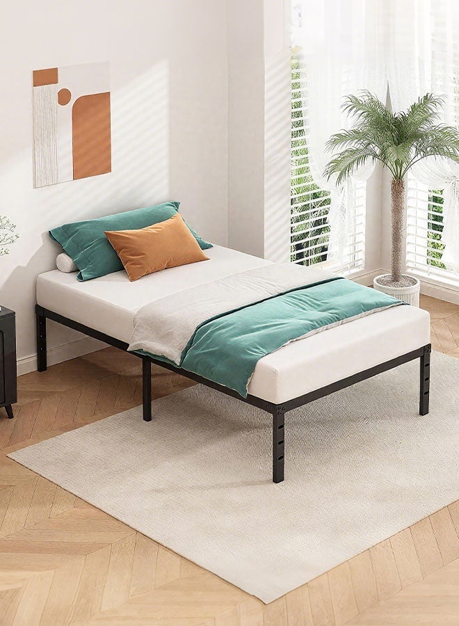 Sharpdo Metal Bed Frame, 90 CM Heavy-Duty Full Platform Bed Frame, No Box Spring Needed, Easy Assembly, Noise-Free, Sturdy Mattress Foundation, Underbed Storage Space - Image 2