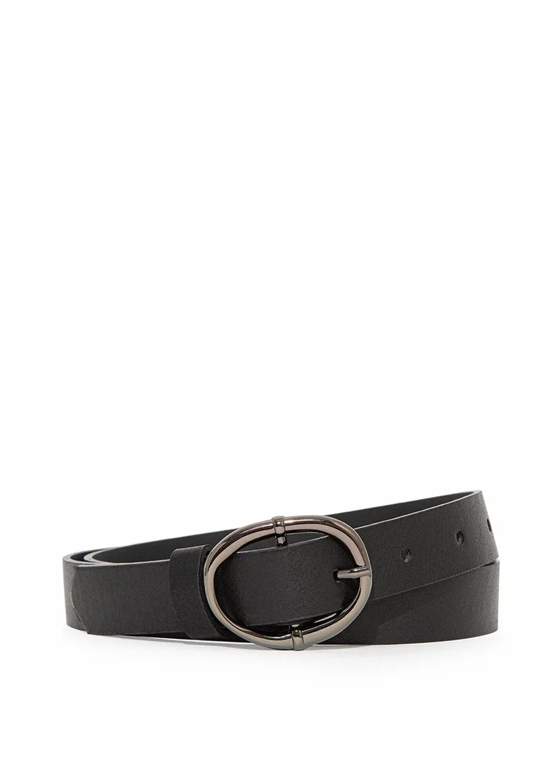 MAVI Black Faux Leather Belt