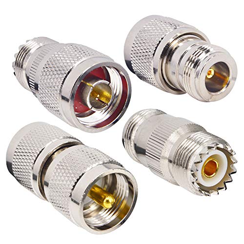 onelinkmore N to UHF PL259 SO239 Coax Connector Kit N Male/Female to UHF PL259 SO239 M/F Straight Adapter for CB Ham Radio Walkie Talkie WiFi Antenna Broadcasting Extension Cable - Image 1