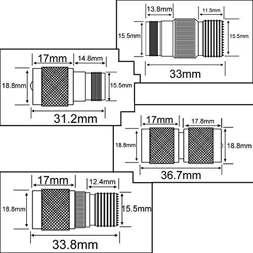 onelinkmore N to UHF PL259 SO239 Coax Connector Kit N Male/Female to UHF PL259 SO239 M/F Straight Adapter for CB Ham Radio Walkie Talkie WiFi Antenna Broadcasting Extension Cable - Image 5