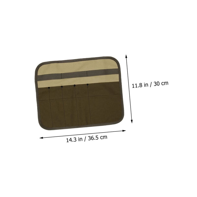 Canvas Picnic Utensil Bag Outdoor Camping Silverware Holder Multi Pocket Tableware Storage - Image 3