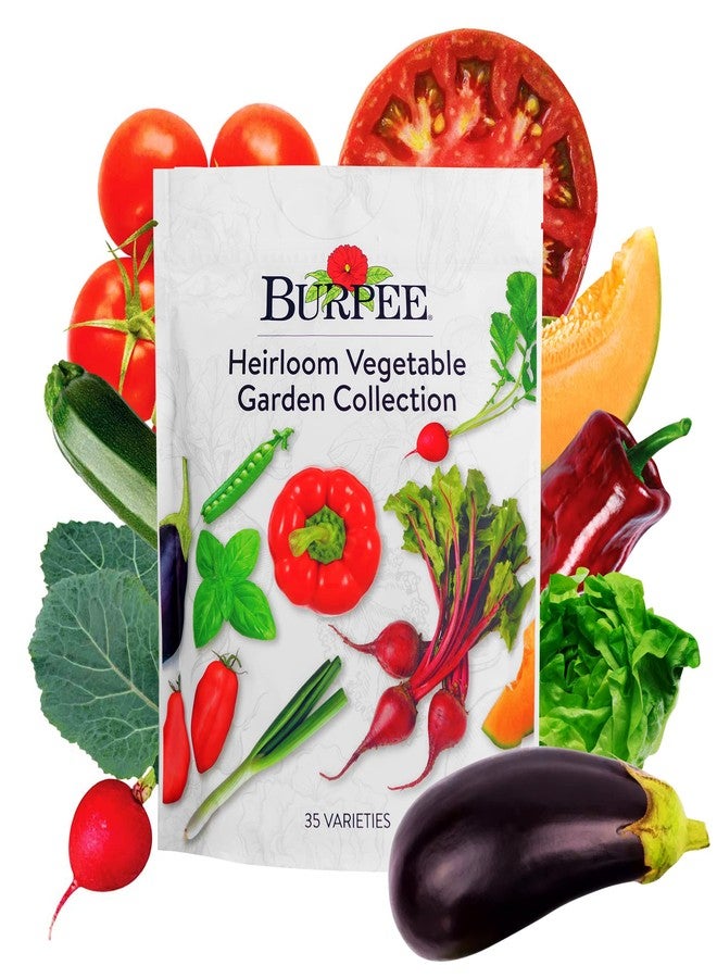 Burpee Heirloom Vegetable Seeds, Variety Pack with 35 Varieties of Plant Seeds, 30,000+ Garden Seeds - Mixed Non-GMO Seeds with Select Varieties of Lettuce, Beans, Tomatoes, Peppers, Squash and More - Image 1
