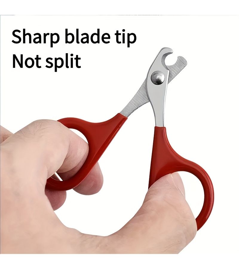 Pink Stainless Steel Pet Nail Clippers Crescent Anti Slip Grip Dog Cat Grooming - Image 4