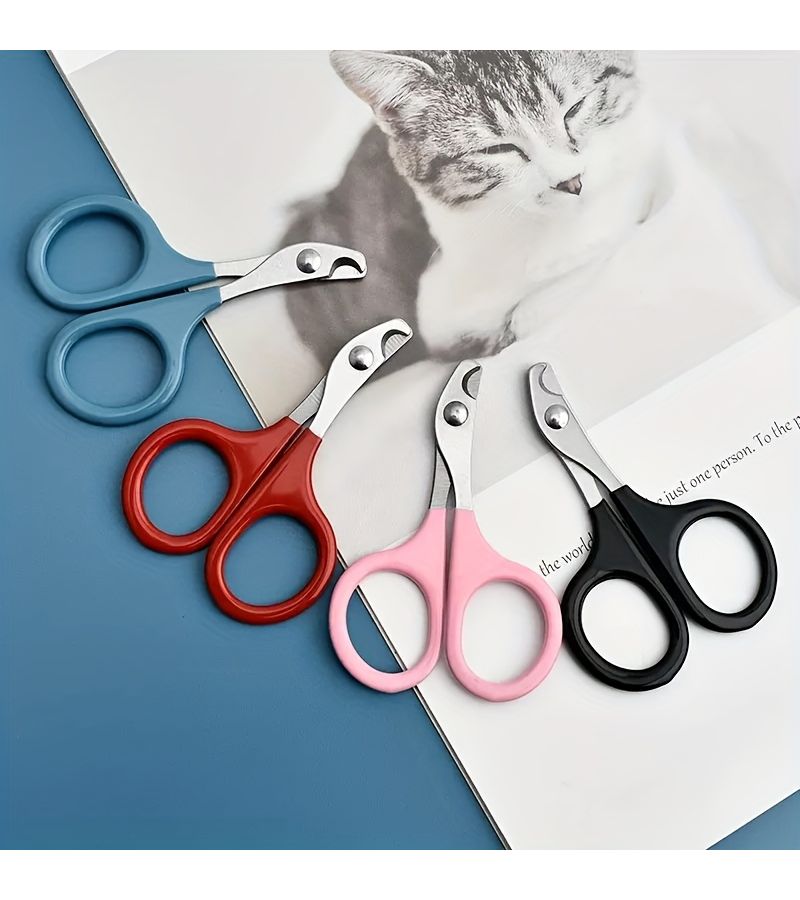 Pink Stainless Steel Pet Nail Clippers Crescent Anti Slip Grip Dog Cat Grooming - Image 5