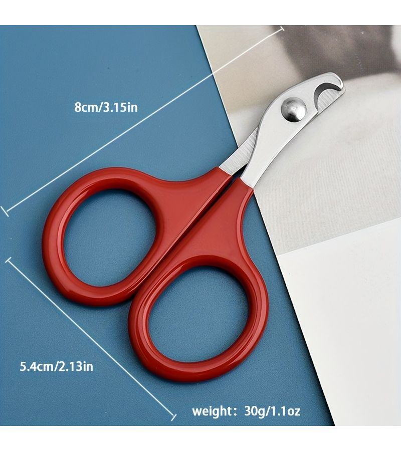 Pink Stainless Steel Pet Nail Clippers Crescent Anti Slip Grip Dog Cat Grooming - Image 2
