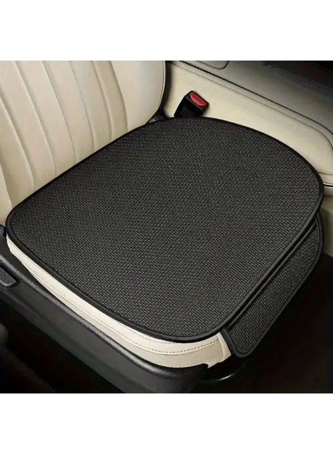 Premium Beige Breathable Car Seat Covers Non Slip Wear Resistant With Storage Pockets Suitable For Most Vehicles Automotive Interior High Quality Upholstery - Image 1