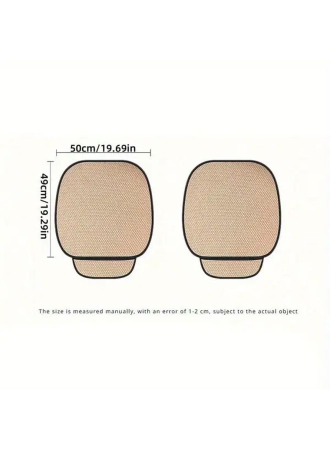 Premium Beige Breathable Car Seat Covers Non Slip Wear Resistant With Storage Pockets Suitable For Most Vehicles Automotive Interior High Quality Upholstery - Image 4