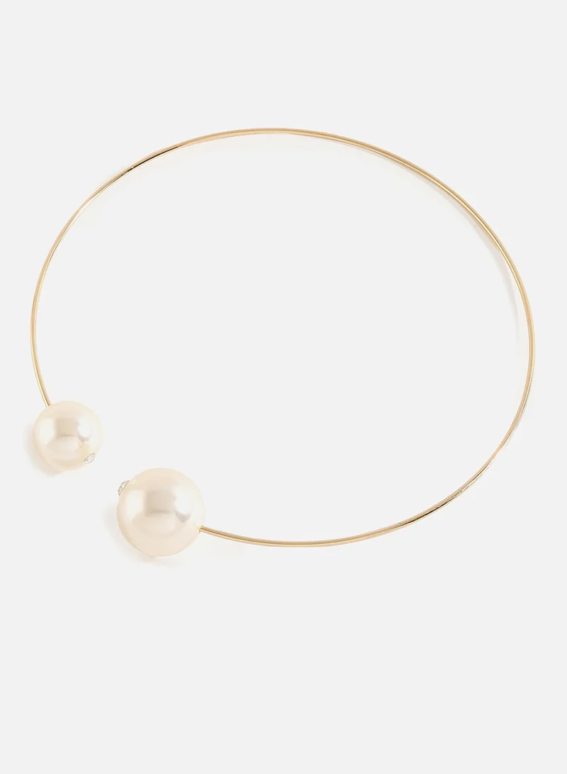 SOHI Women's Toned & Whitenecklace