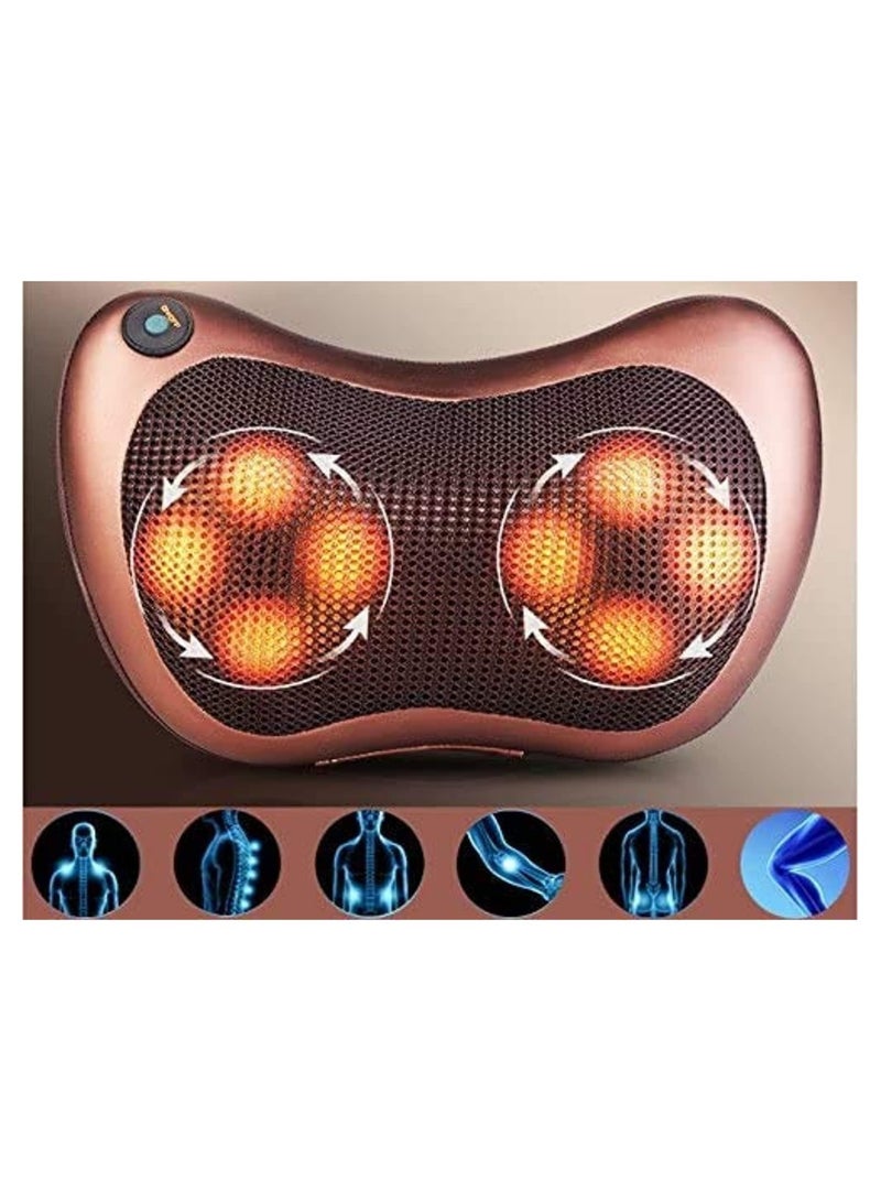 Neck Massage Pillow And Shoulders, Adomen, Legs Back Massager Relaxation By 8 Head With Magnet Vibrator Electric Heating Kneading Therapy - Image 2