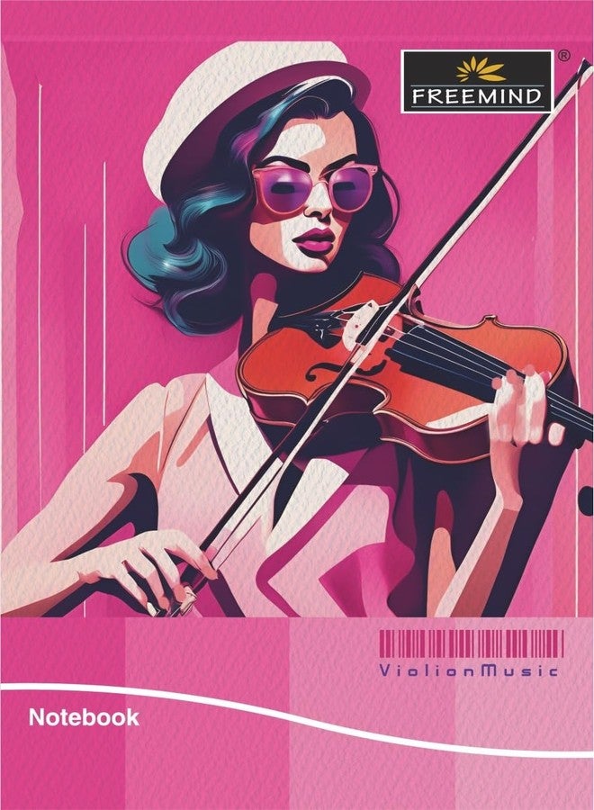 Freemind A4 Single Line Notebook, 232 Pages, Pack of 6, Music Theme Design - Image 2