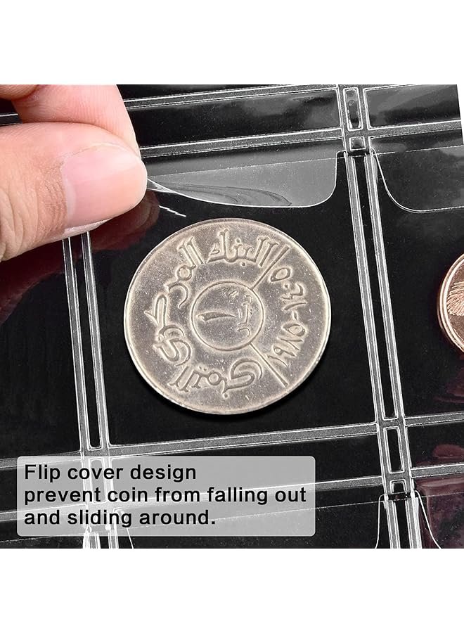 erorex Coin Collection Pages 10 Sheets Clear 30 Pocket Coin Sleeves Binder Inserts Coin Pocket Pages Collecting Sleeves For Most Coin Collection Holder Book Album - Image 2