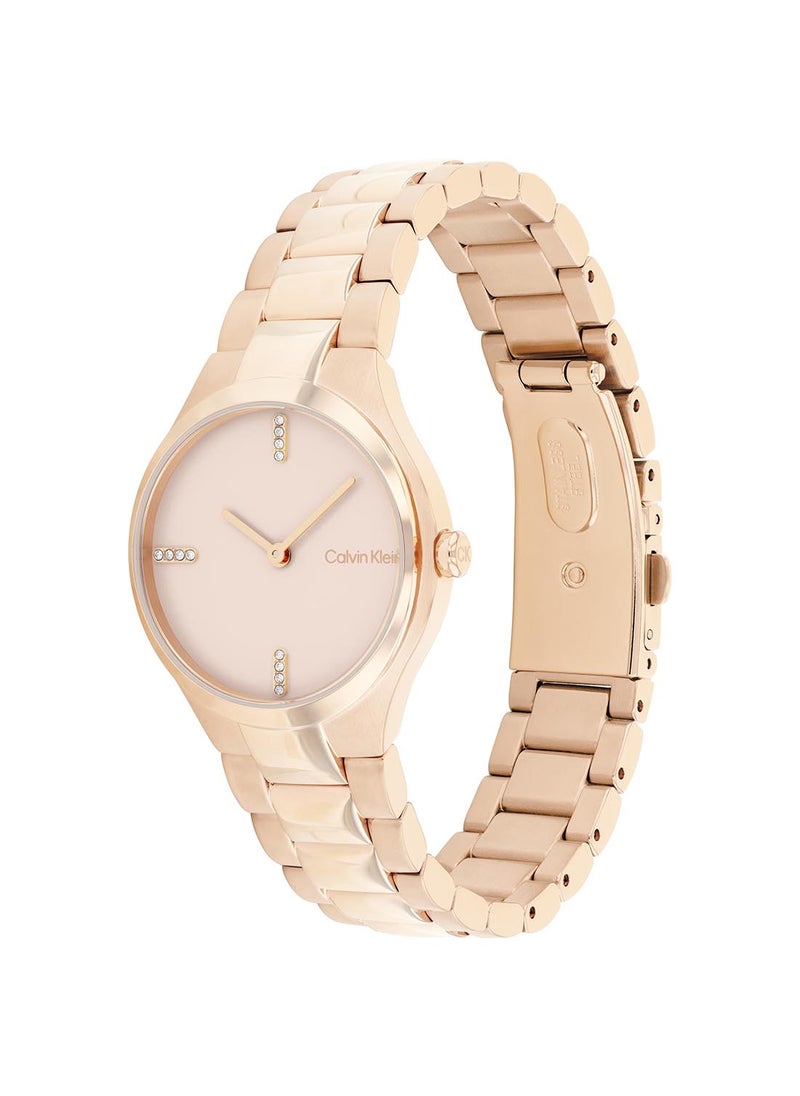 CALVIN KLEIN Women's Analog Round Shape Stainless Steel Wrist Watch 25200334 - 30 Mm  - Image 1