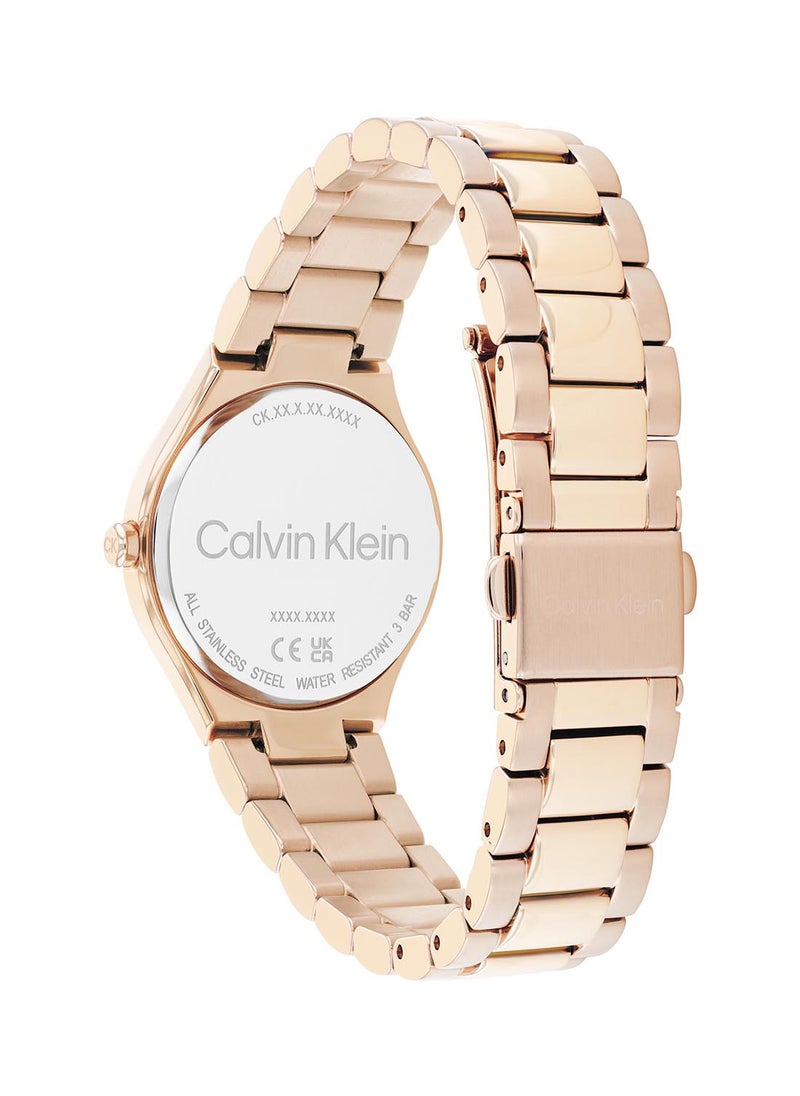 CALVIN KLEIN Women's Analog Round Shape Stainless Steel Wrist Watch 25200334 - 30 Mm  - Image 3