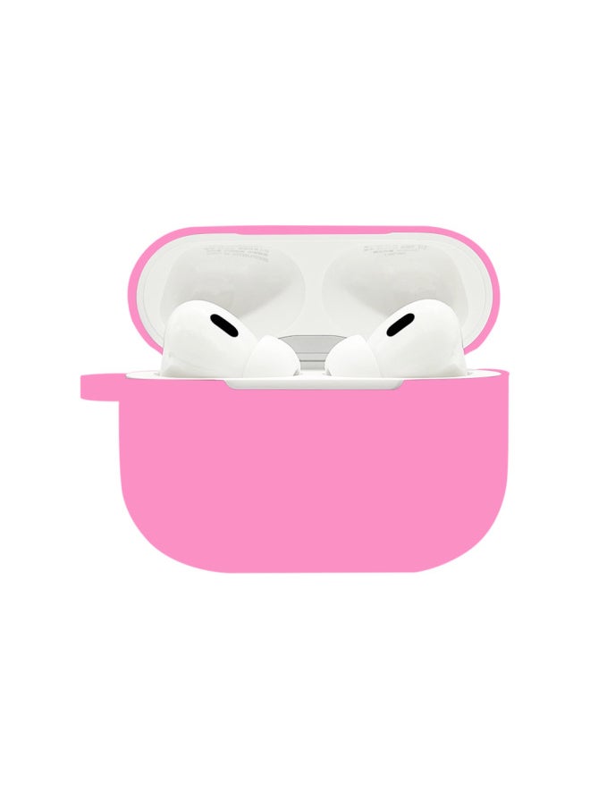 Generic - Suitable For Airpods Pro2 Protective Case Silicone Case Airpods4 Apple Wireless Bluetooth Headset Case-Color:Pink (with Hanging Ears 1.2mm)-Applicable Models:Airpods 3 Pearlescent Bag Packaging - Image 1