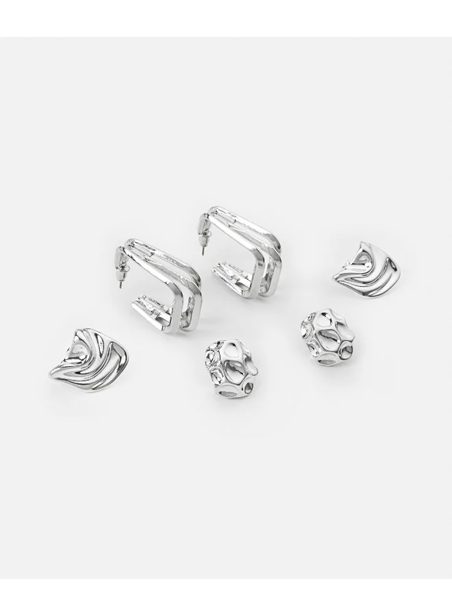 ابيكول طقم أقراط معدنية