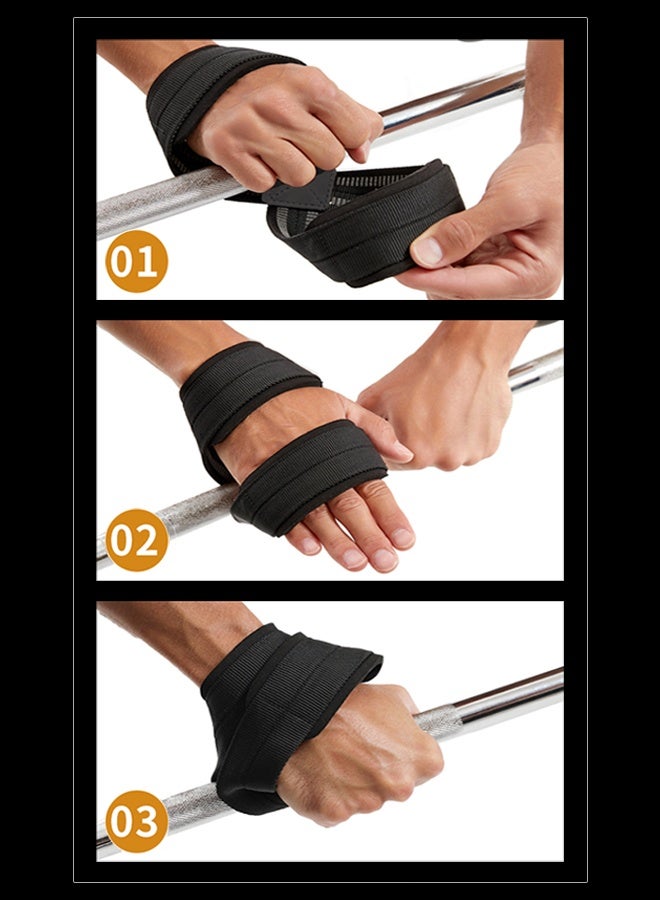 Aknzlmed Figure 8 Weight Lifting Straps, Deadlift Wrist Straps, Pull-up Support Straps, Powerlifting Gym Gear, Fitness Bodybuilding Equipment, One Size - Image 4