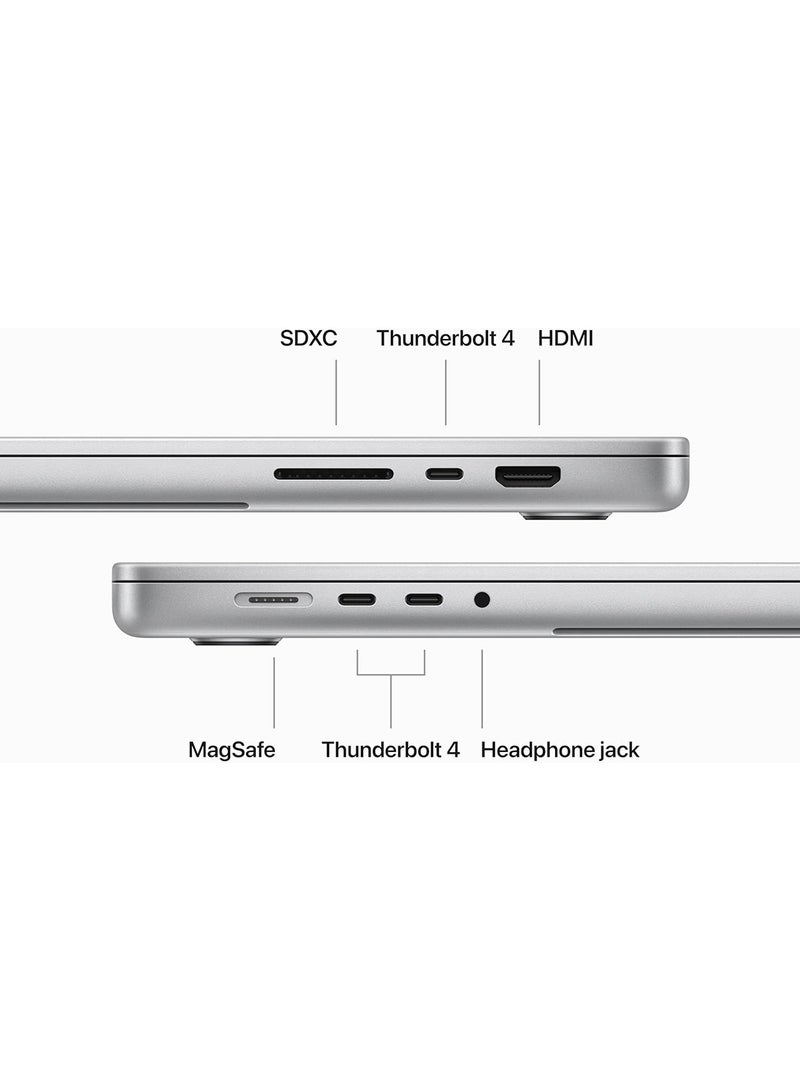 Apple 2023 Newest MacBook Pro MRW73 Laptop M3 Max chip with 14‑core CPU, 30‑core GPU: 16.2-inch Liquid Retina XDR Display, 36GB Unified Memory, 1TB SSD Storage And Works with iPhone/iPad(International version) English Silver - Image 5
